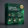 Cricket Live Auto Score OBS Template for YouTube and Facebook
