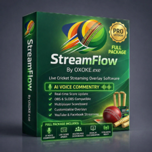 StreamFlow Cricket Live Template Pro (AI + Full Package)